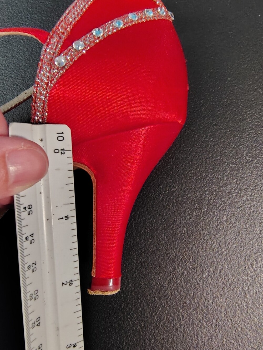 Practically Like New Red Capezio Ballroom Dance Shoes. 8.5 - Picture 9 of 9
